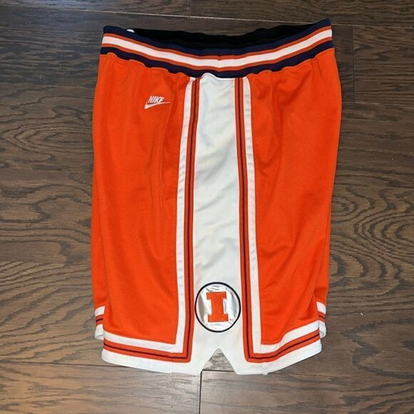 Nike Fighting Illini Illinois Pro Style Basketball Shorts Champaign Urbana REAL - Picture 1 of 8